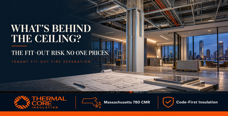 What's behind the ceiling? ThermalCore Insulation guide to tenant fit-out fire separation and the above-ceiling risk most scopes never price